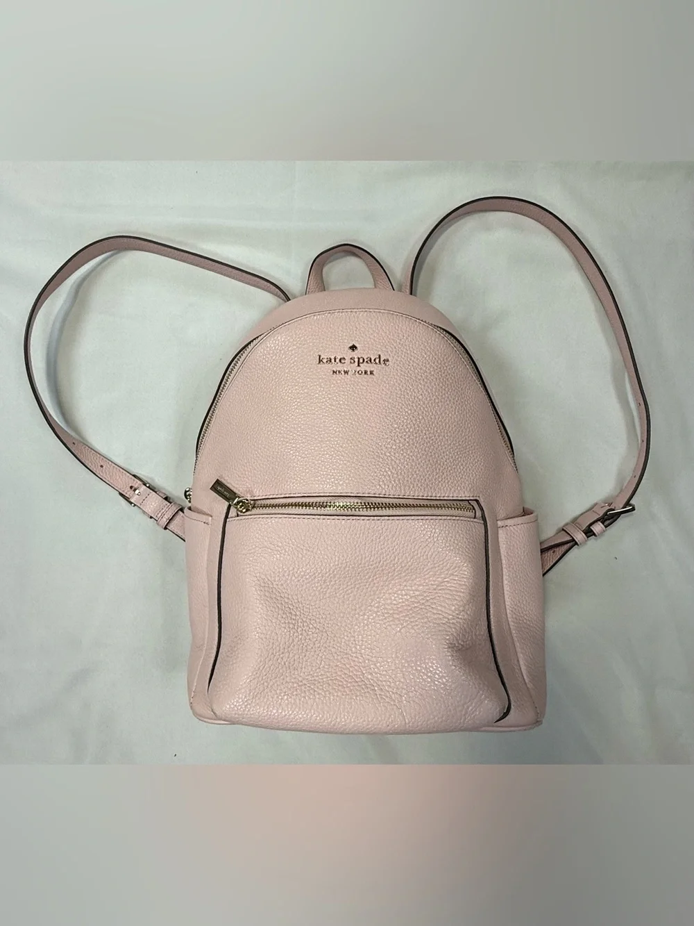 kate spade Pale Pink Pebbled Leather  Backpack